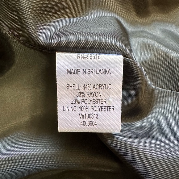 Coldwater Creek Neutral Fringe Trim Jacket Size 12P - Picture 5 of 5